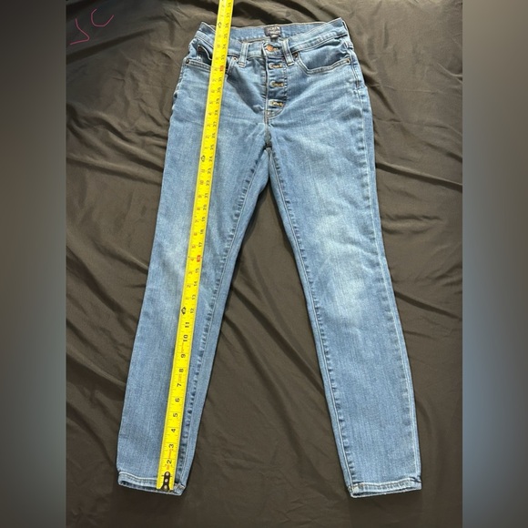 J. Crew Women's High Rise Skinny Blue Jeans, size 25 - Picture 9 of 11